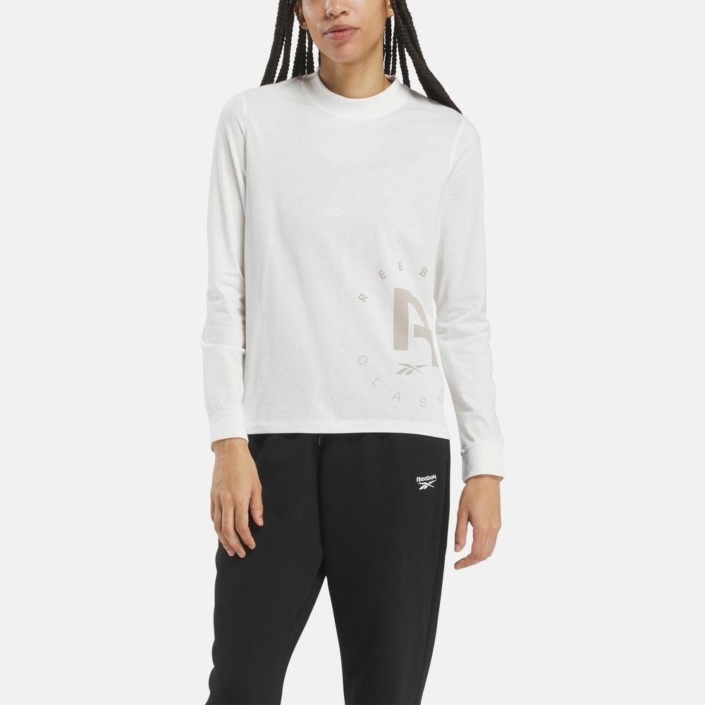 Reebok Identity Energy Long Sleeve Top in Chalk White NWT XL